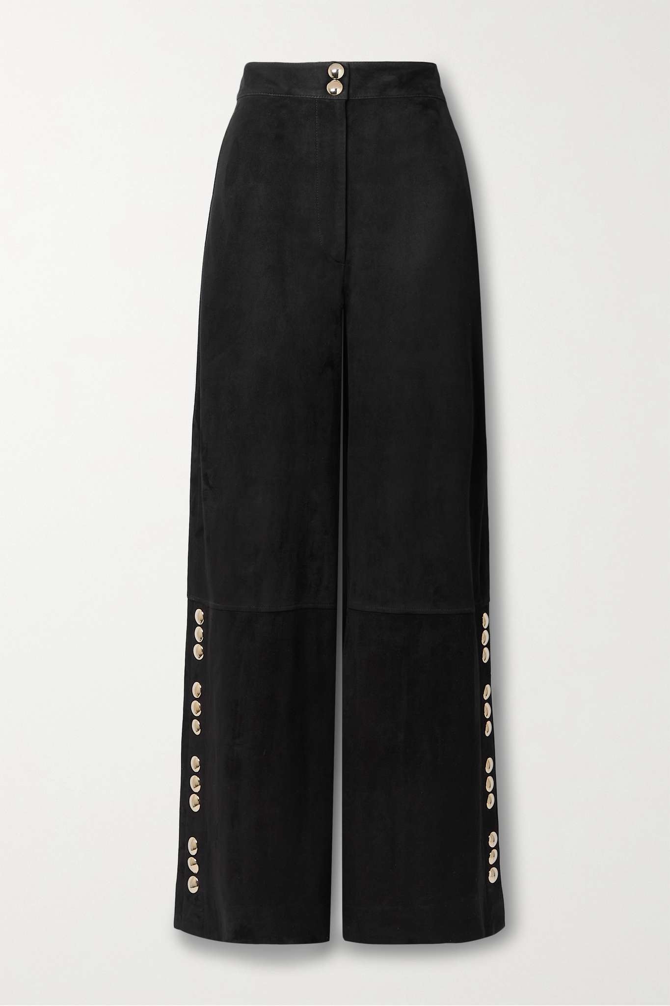 Krisla embellished suede wide-leg pants - 1