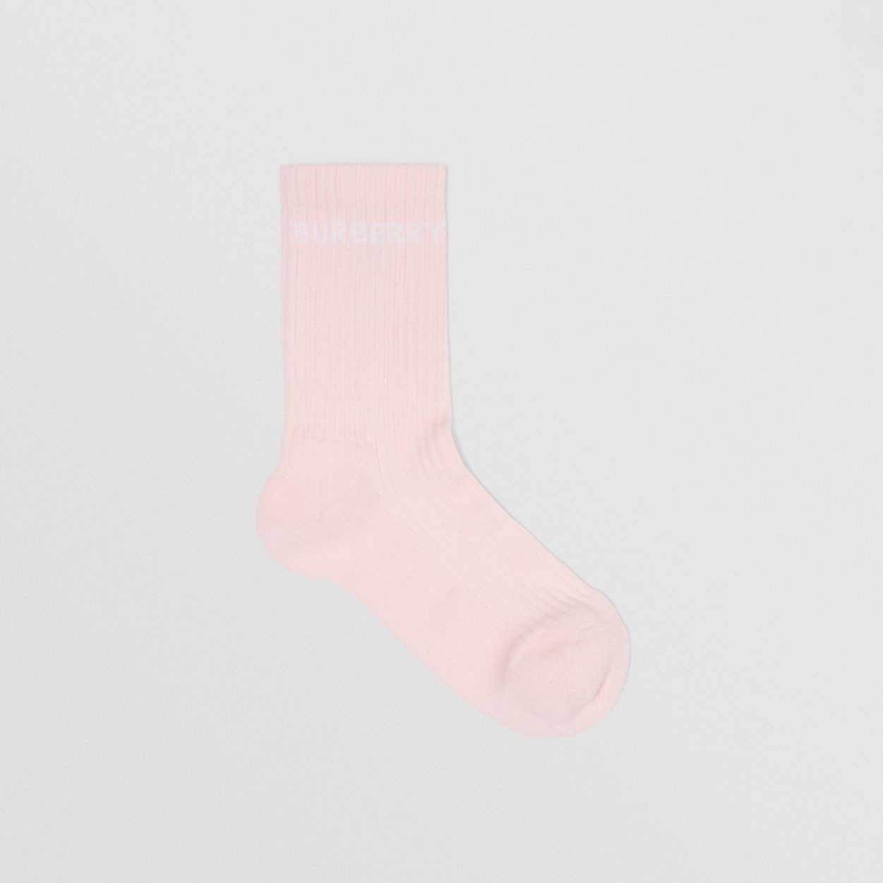 Logo Intarsia Technical Stretch Cotton Socks - 1