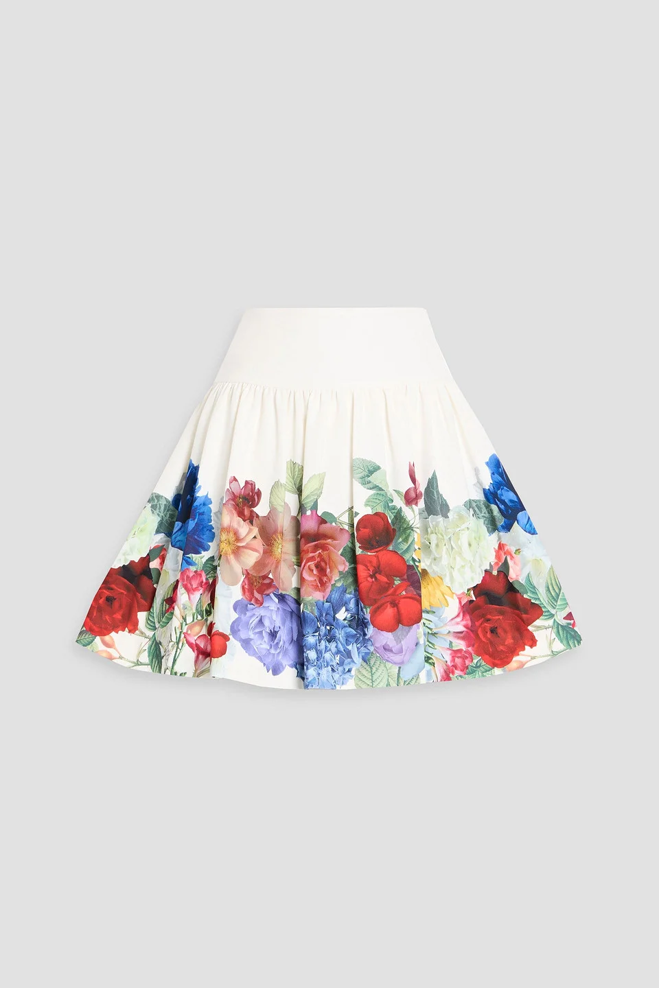 Ella floral-print crepe mini skirt - 1