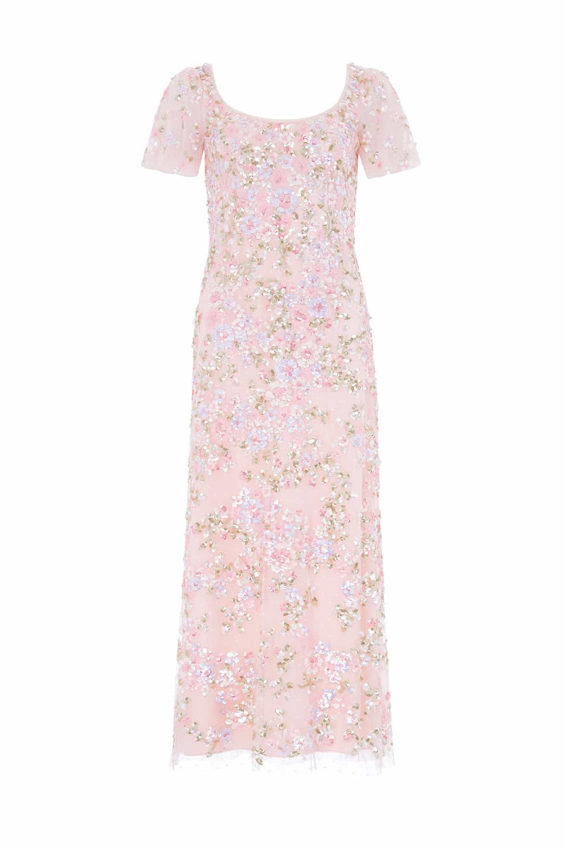 Needle & Thread Dream Garland Puff Sleeve Ankle Gown outlook