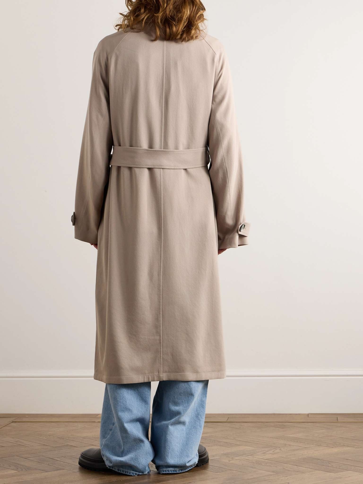 Belted Wool-Crepe Coat - 4