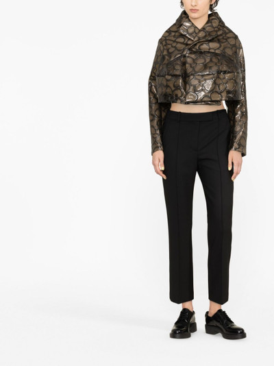 Comme Des Garçons floral-print cropped jacket outlook