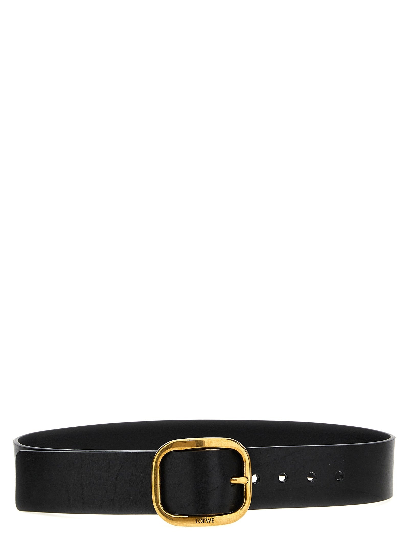 Loewe Pin Buckle Leather Belt Belts Black | wananluxury
