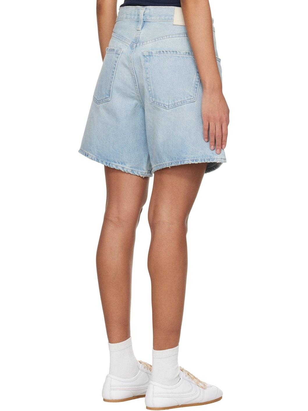 Blue Brynn Drawstring Denim Shorts - 3