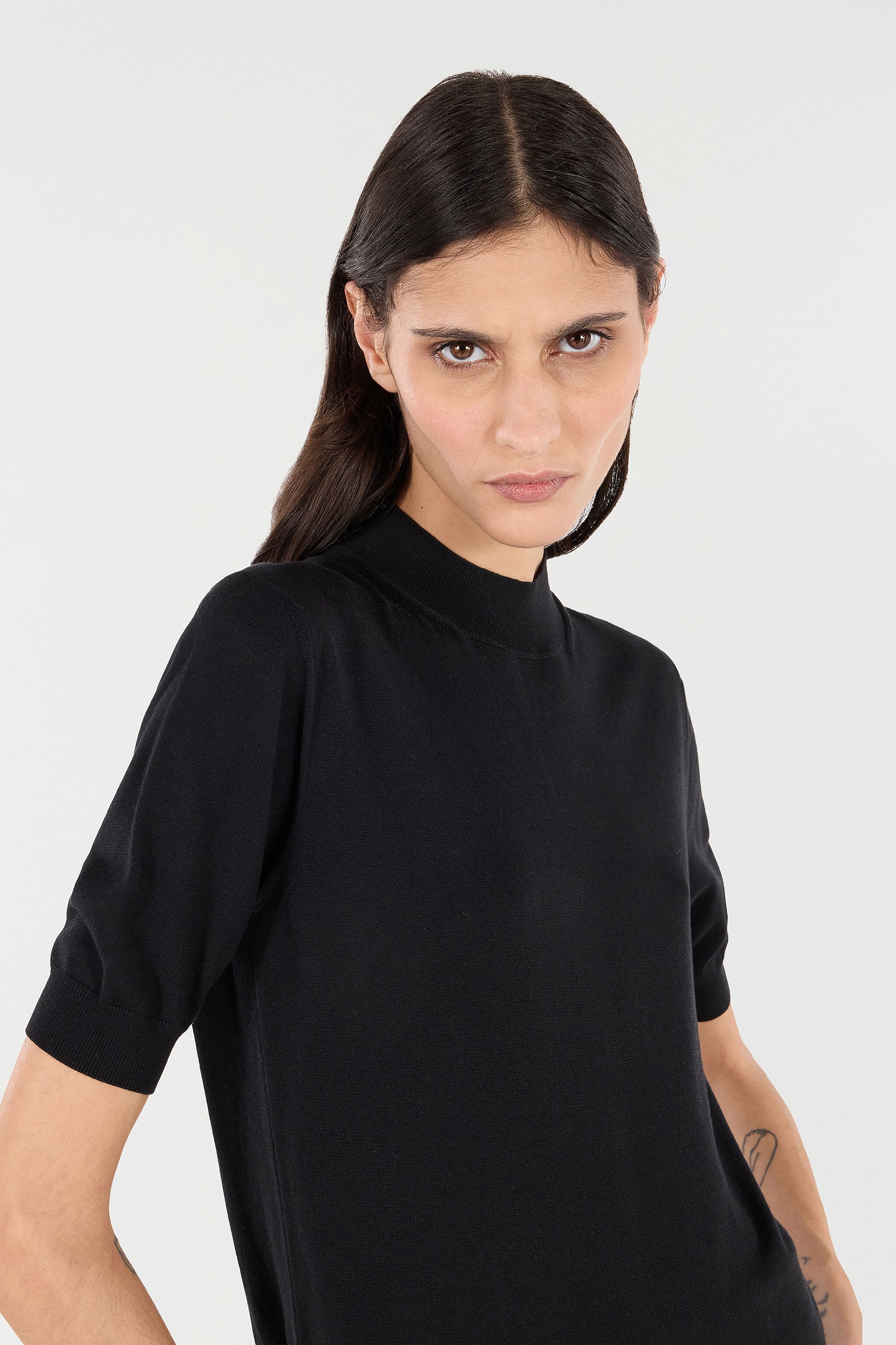 Knit Top In Cashmere, Silk, And Cotton - 6