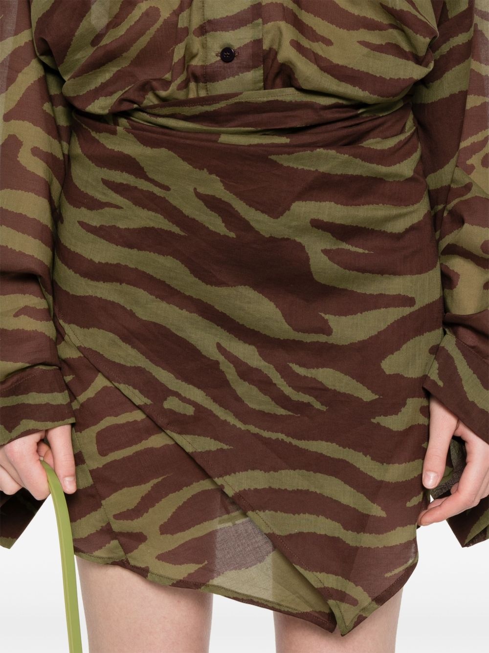 zebra-print mini dress - 5