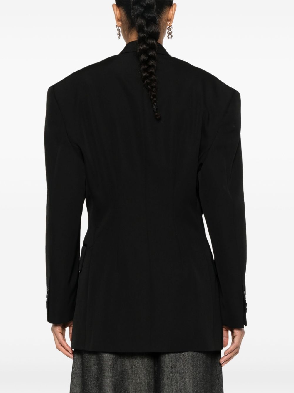 Cinched wool blazer - 4
