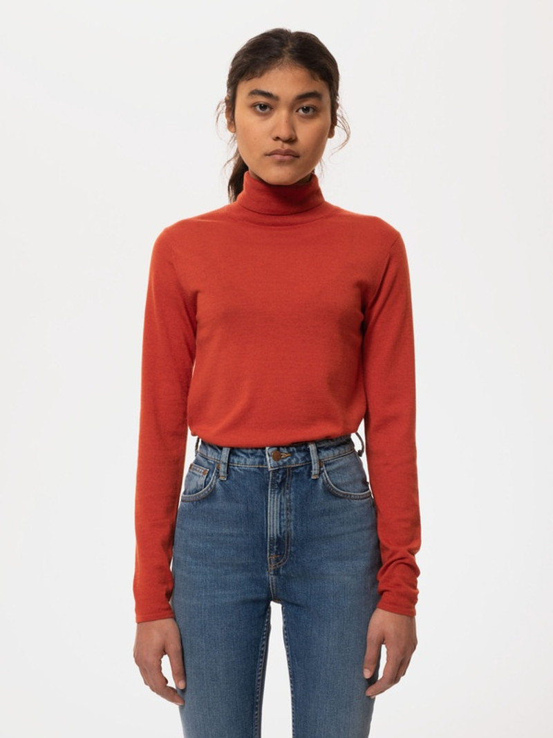 Nudie Jeans Vivi Rollneck Rosso outlook