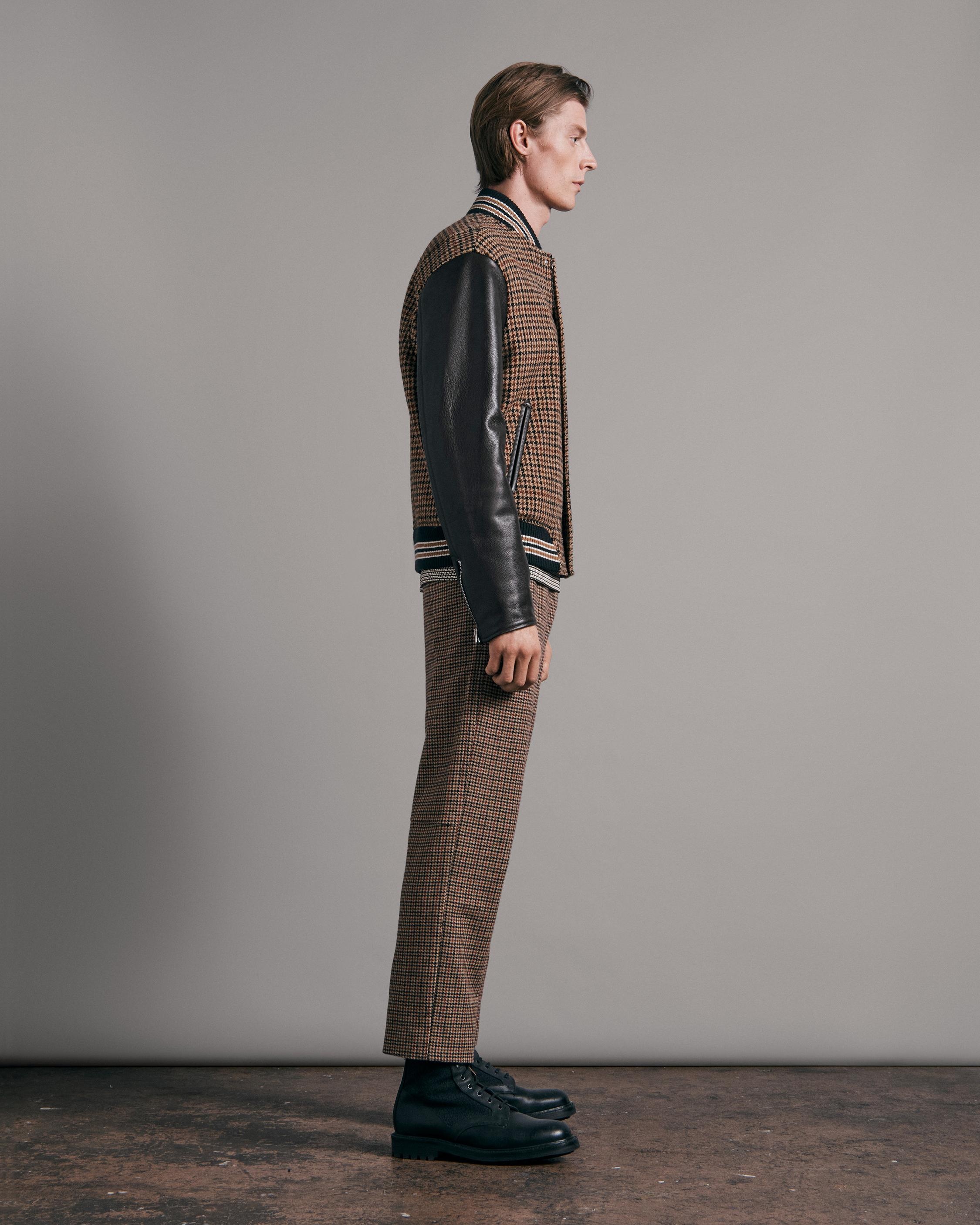 Varsity Houndstooth Wool Jacket
Relaxed Fit Jacket - 4