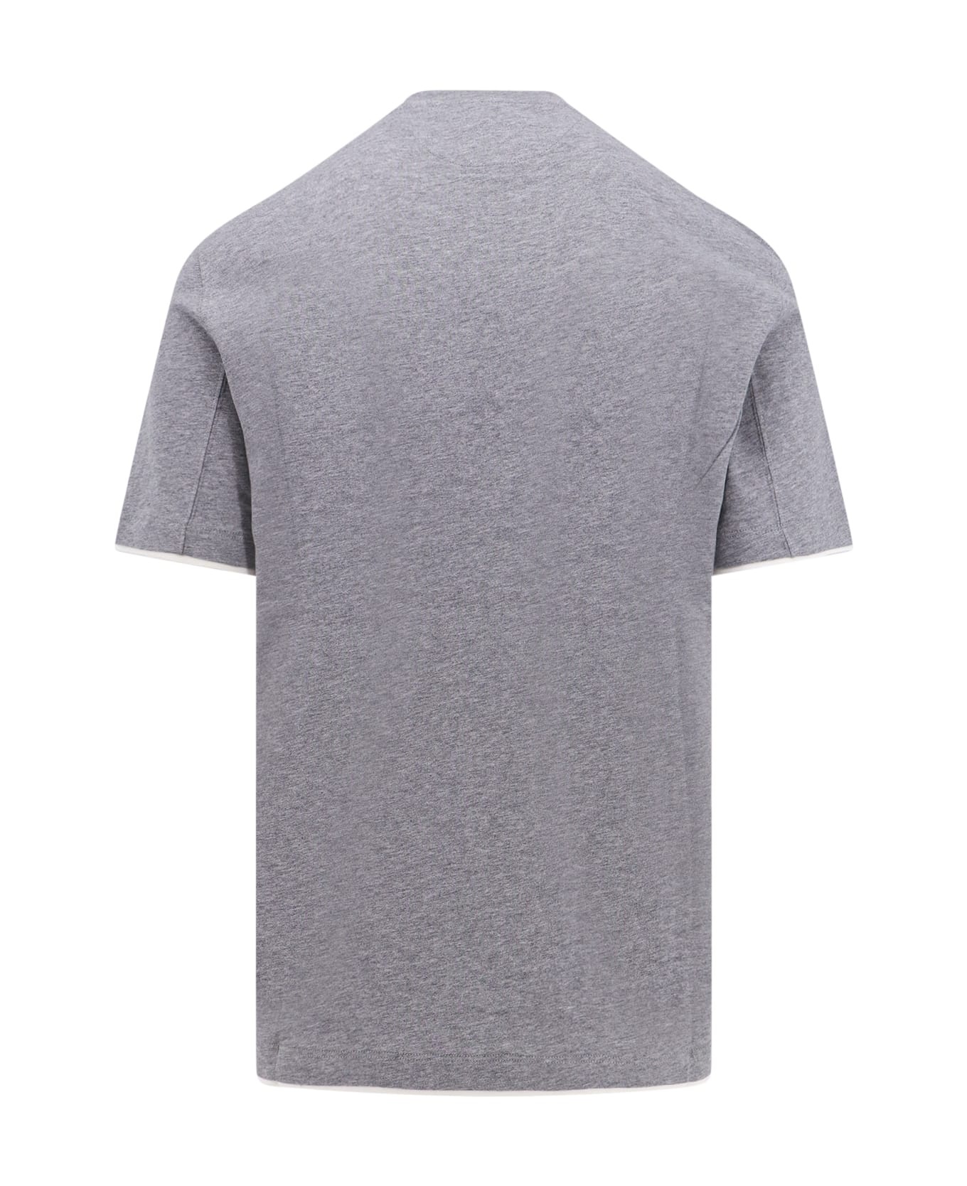 Contrasting Edges Grey T-shirt - 2