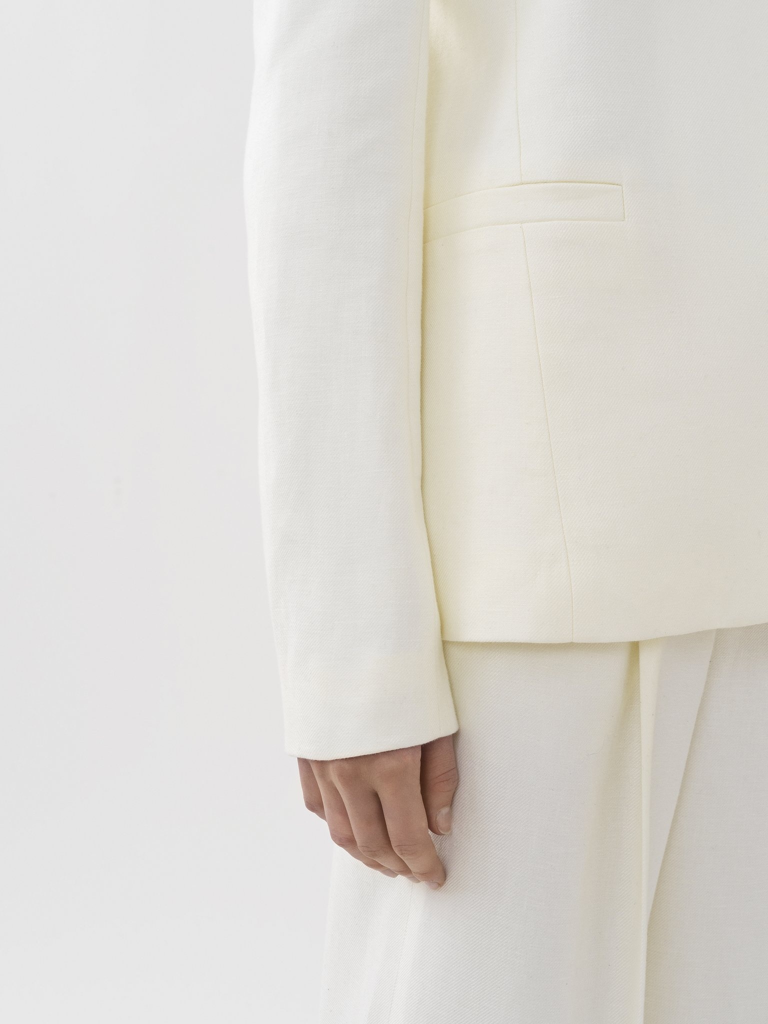 BUTTONLESS TAILORED JACKET - 5