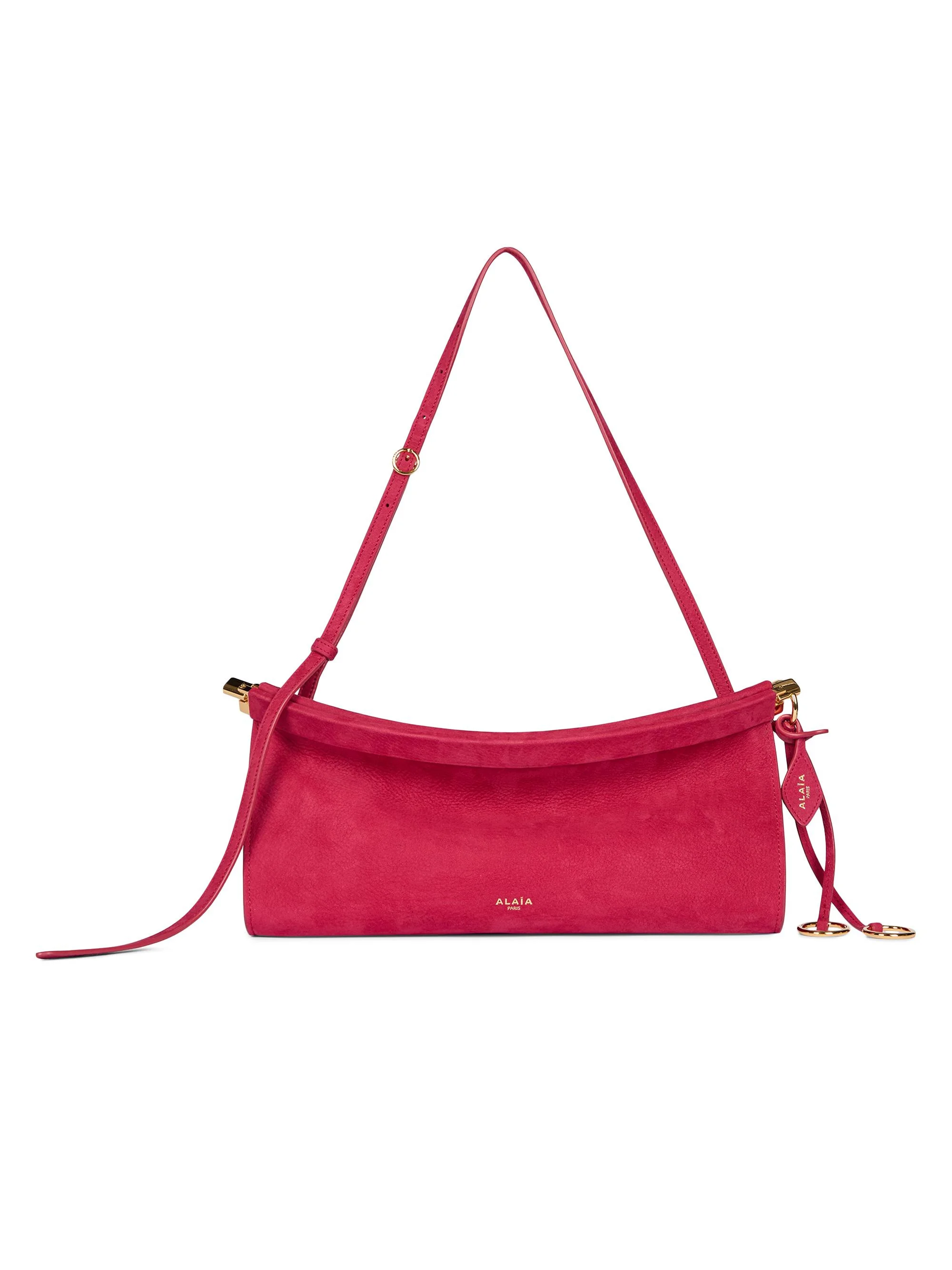 Women's Le Click Leather Shoulder Bag - Framboise - 1