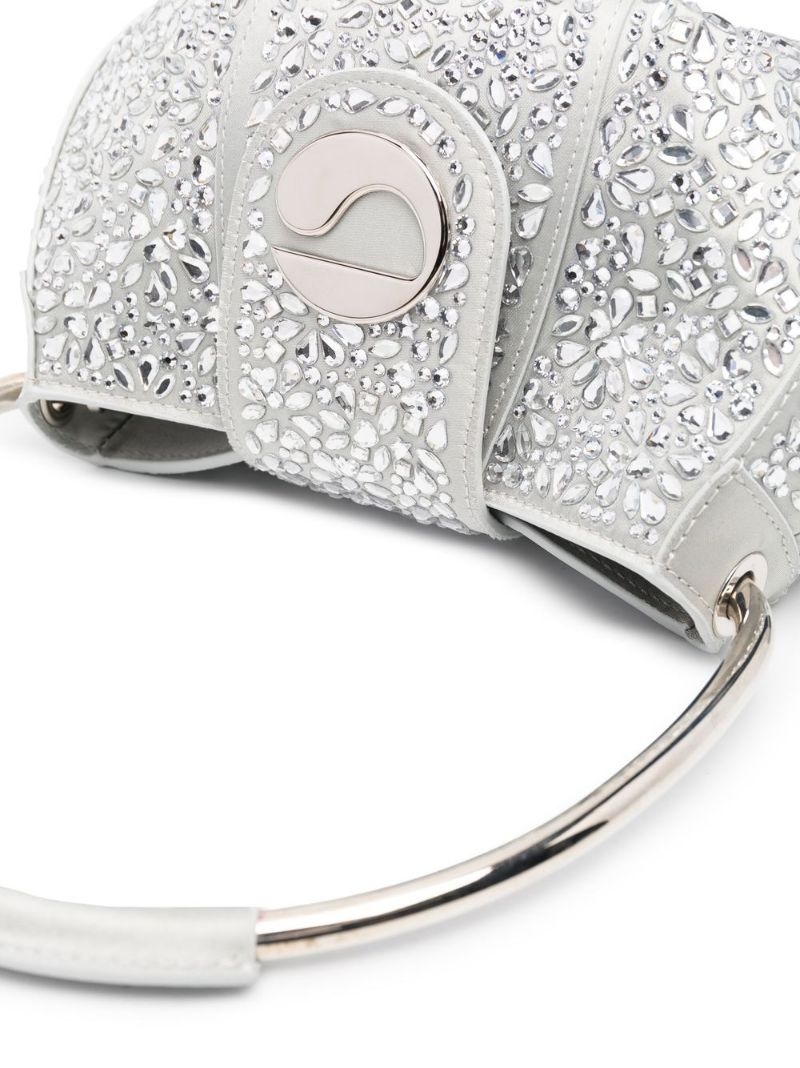 Ring crystal-embellished mini bag - 4