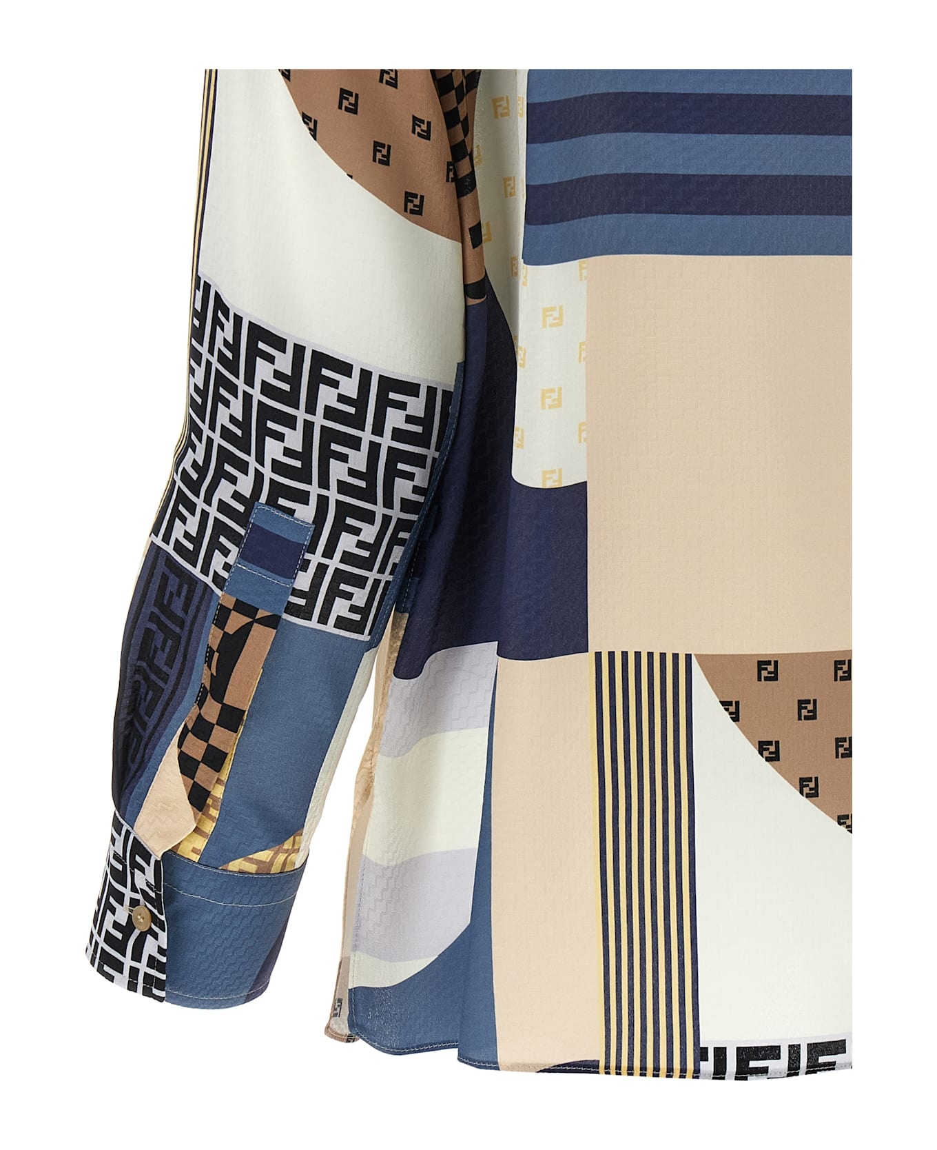 Patchwork Silk Shirt - 4