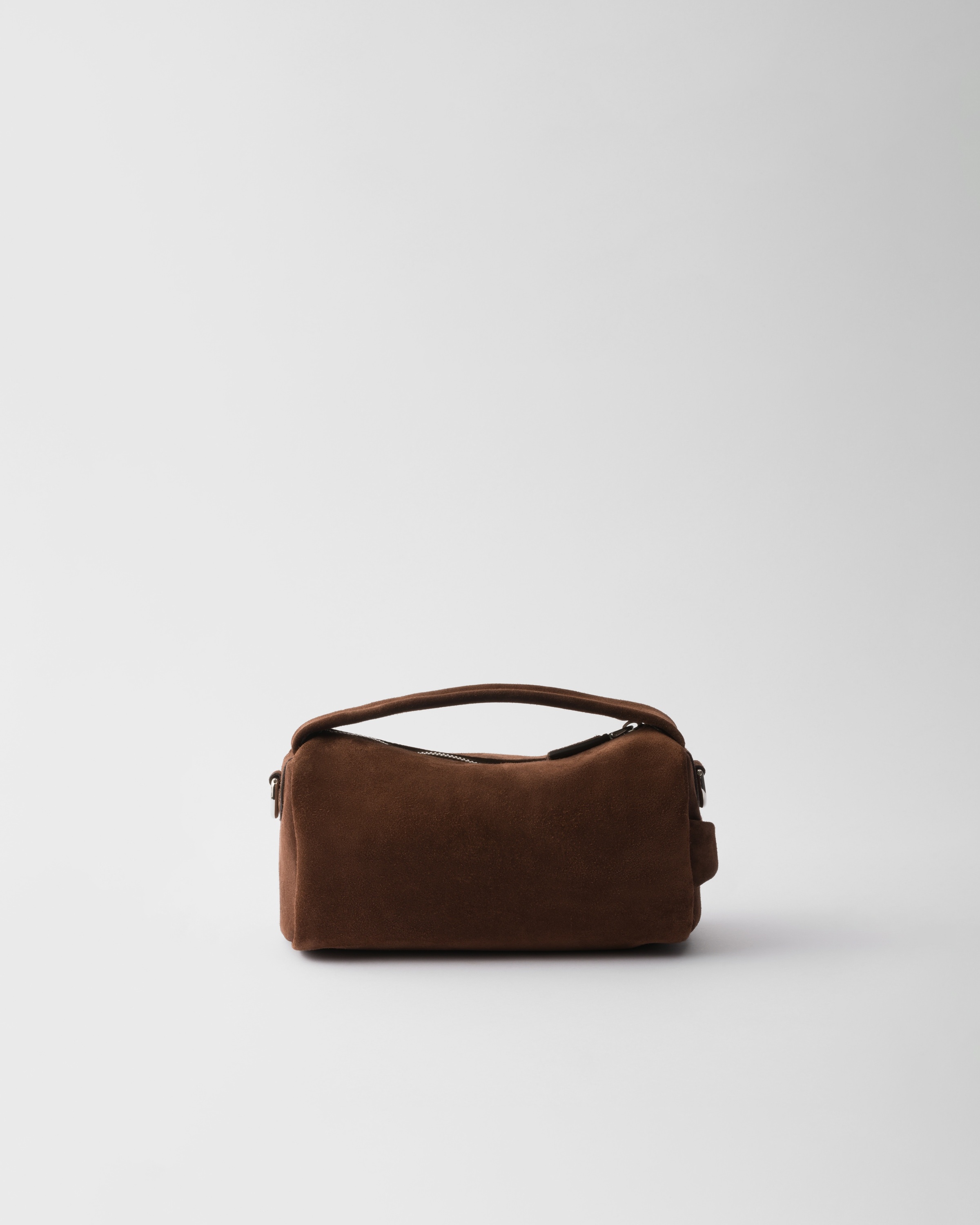 PRADA 洗練フォルム！ミニバッグ 茶 Suede Leather Shoulder Bag Prada Suede leather shoulder bag | REVERSIBLE