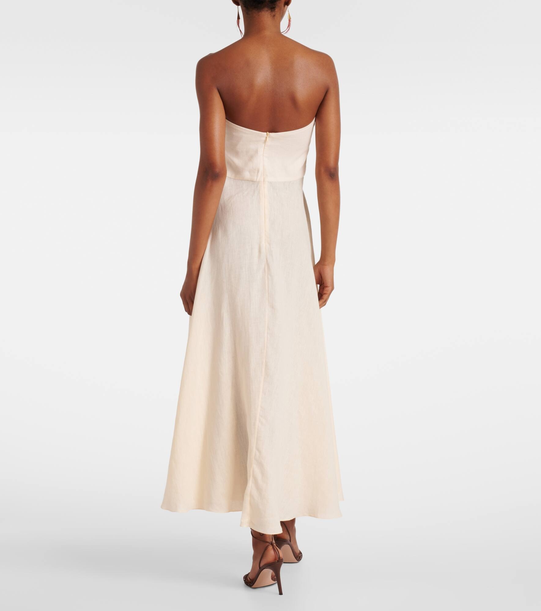 Embellished linen maxi dress - 3