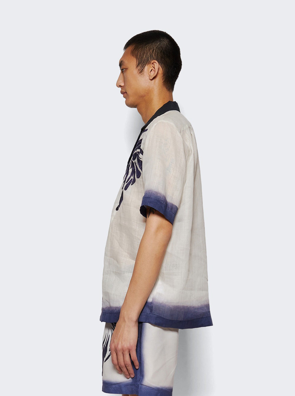 Carltone Embroidered Shirt Navy - 3