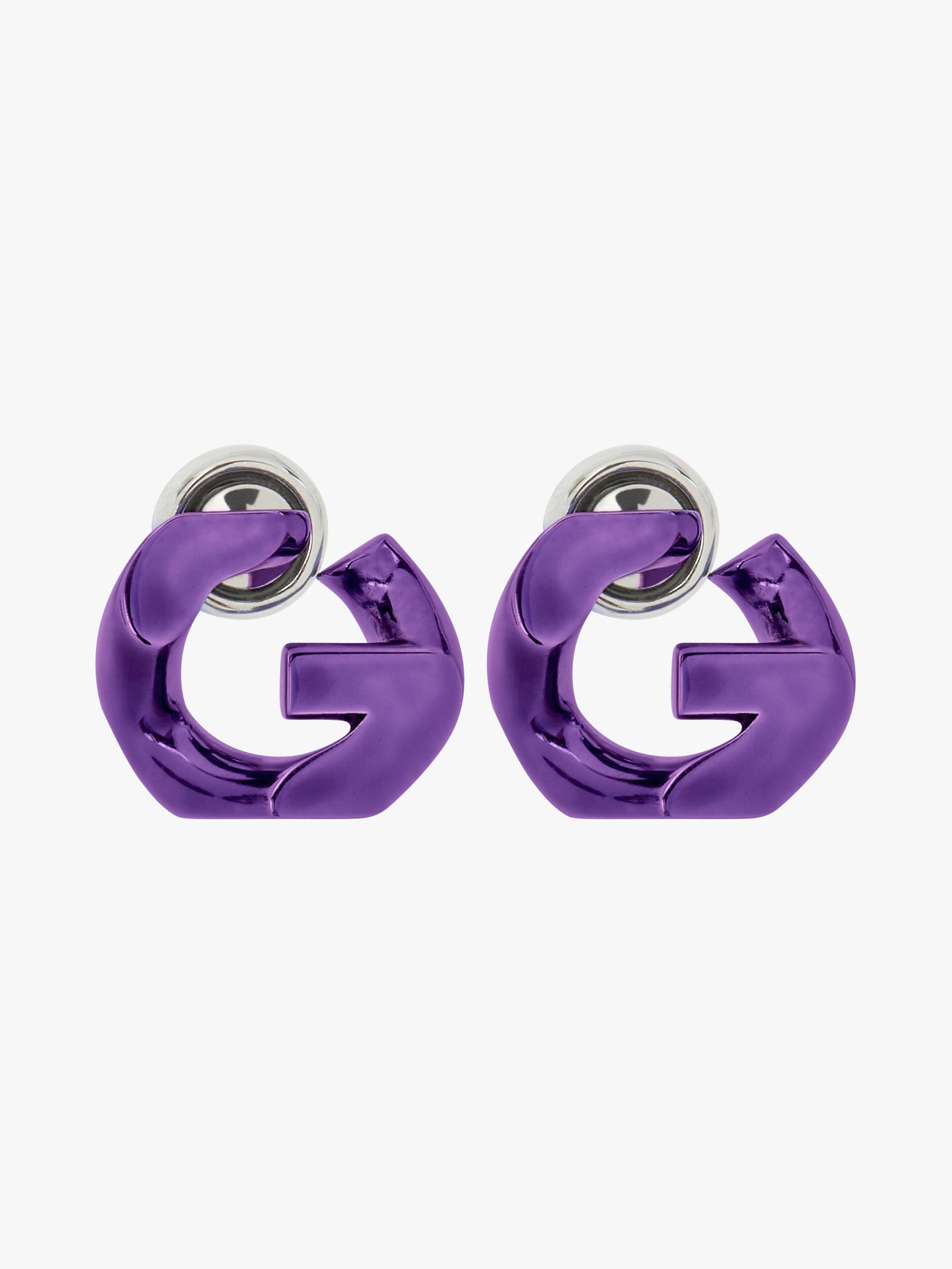 G CHAIN EARRINGS IN ENAMELED - 1