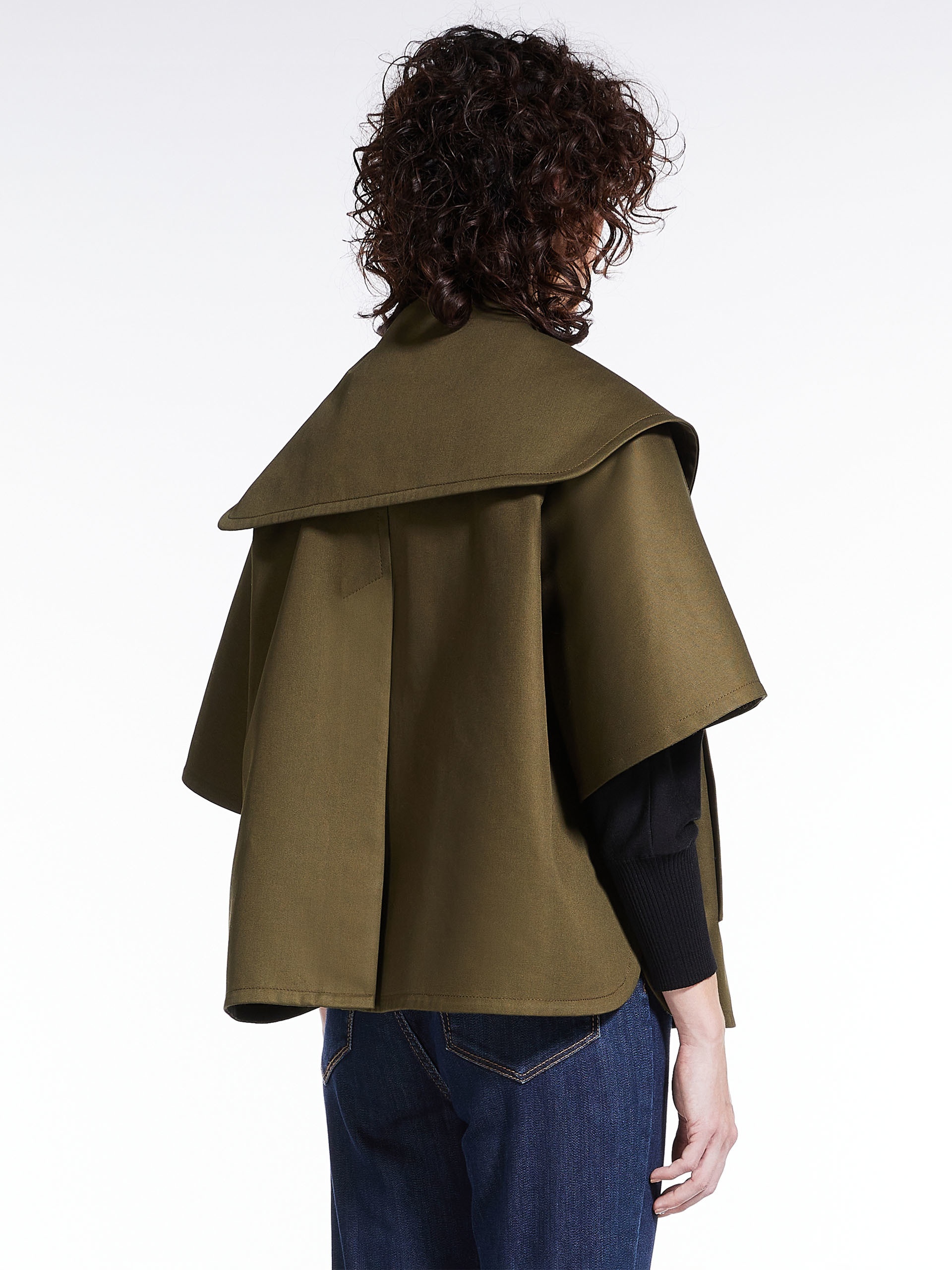 Max Mara CANOSSA Waterproof cotton cape | REVERSIBLE