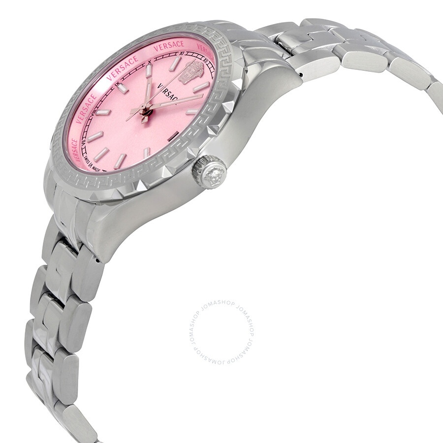 Versace Hellenyium Pink Dial Stainless Steel Ladies Watch V12010015 - 2