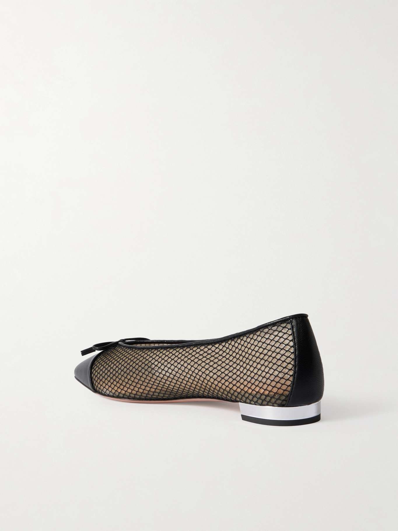 Gioia leather-trimmed mesh ballet flats - 3