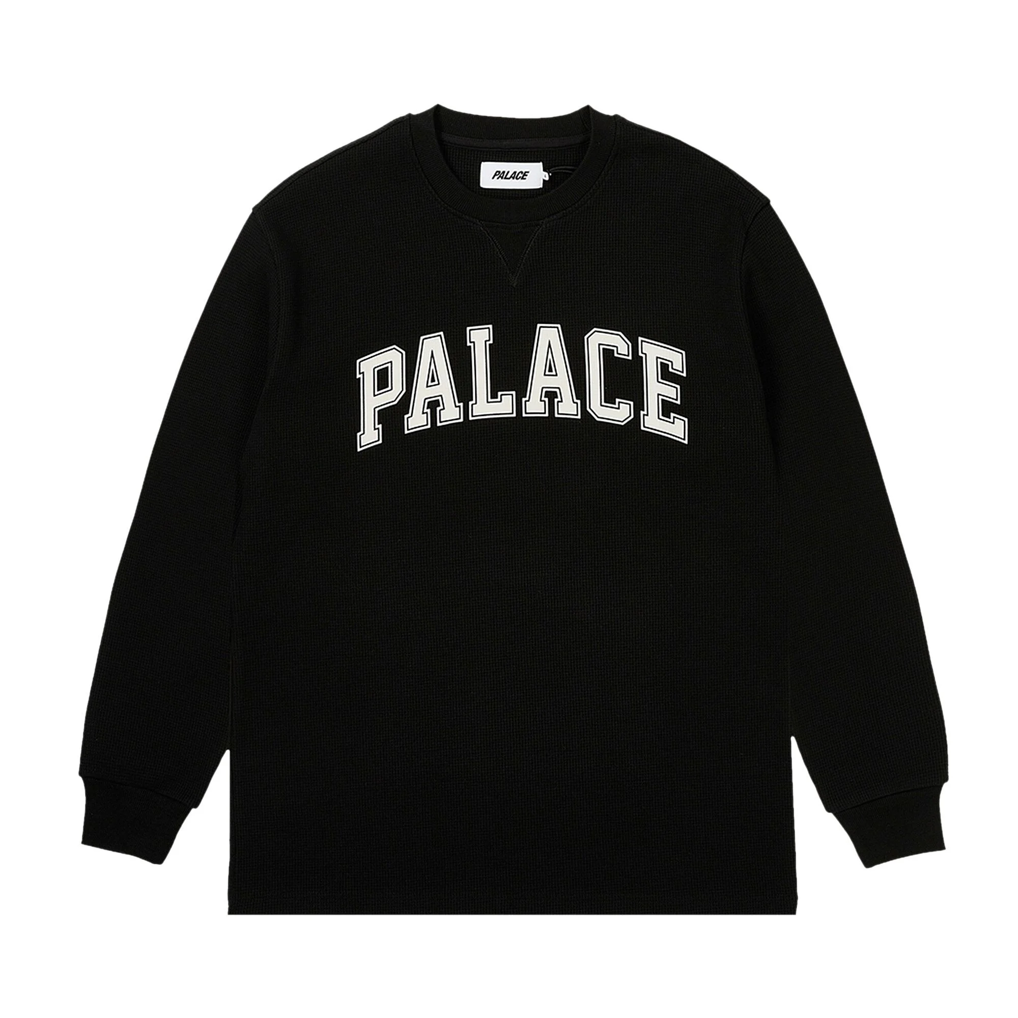Palace Waffle Long-Sleeve 'Black' - 1