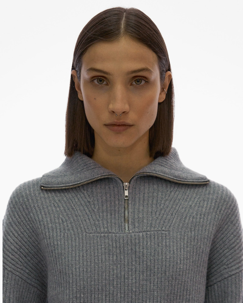 CROPPED HALF-ZIP SWEATER 7