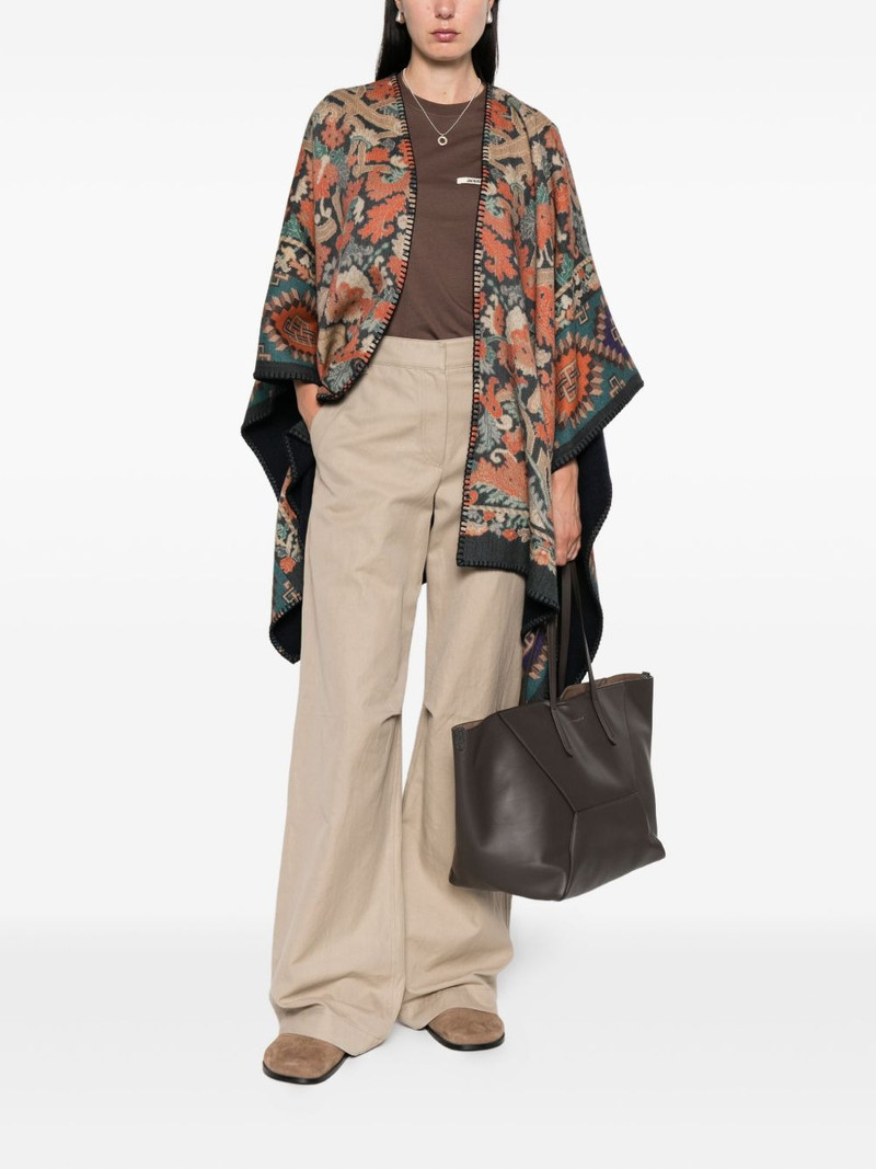 Pierre-Louis Mascia patterned wool cape outlook