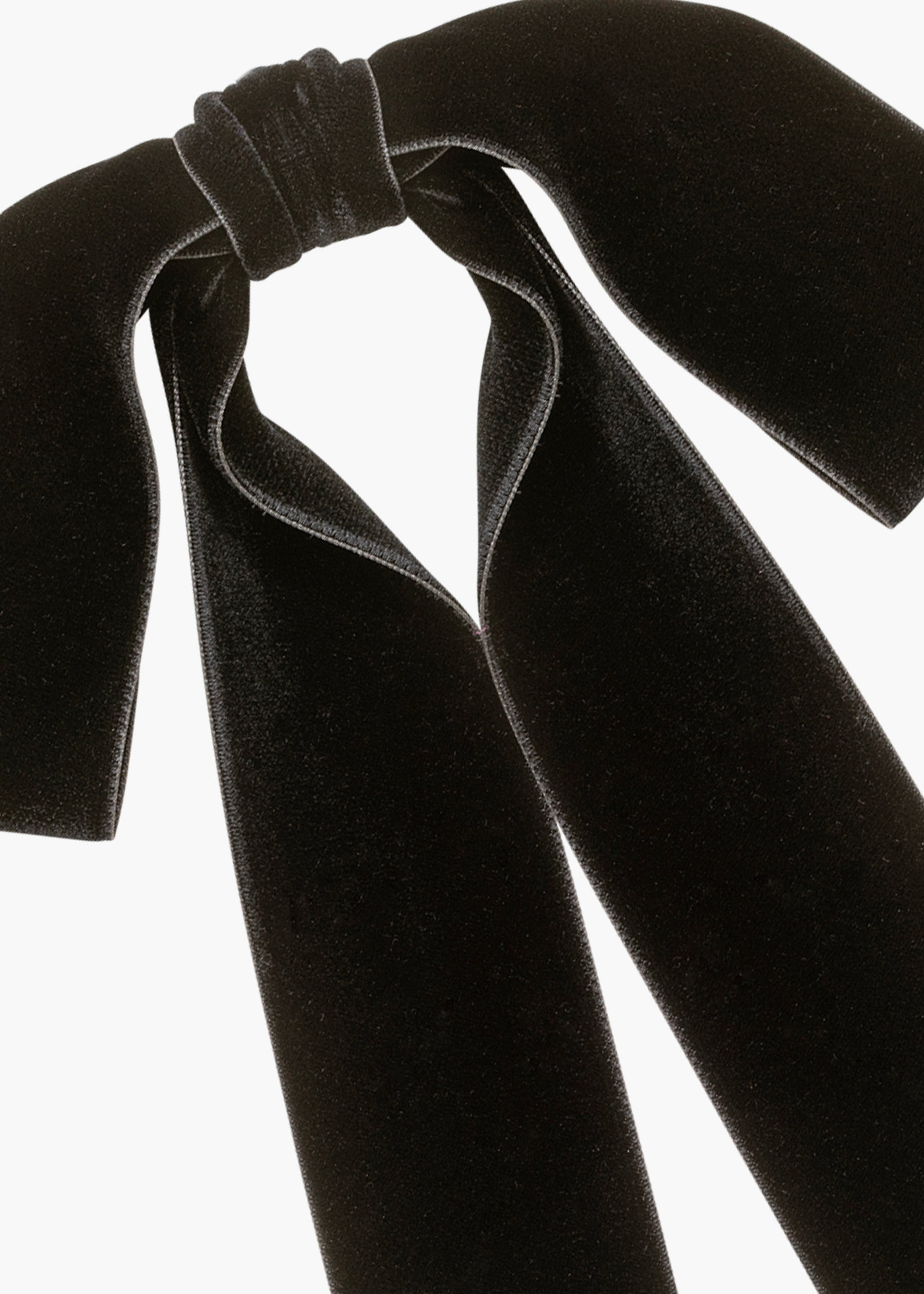 Adley Velvet Bow Barrette - 5