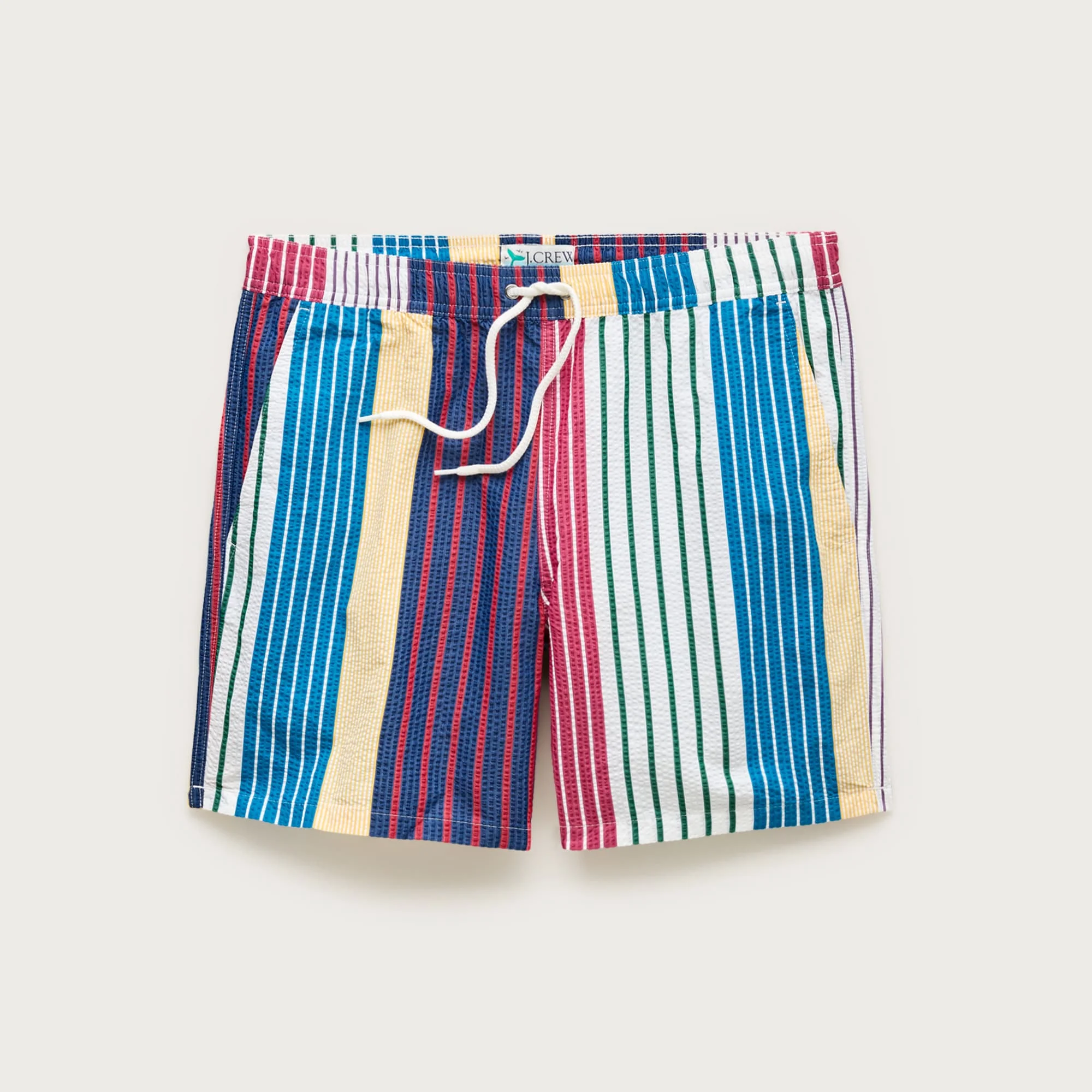 6" swim trunk in seersucker - 1