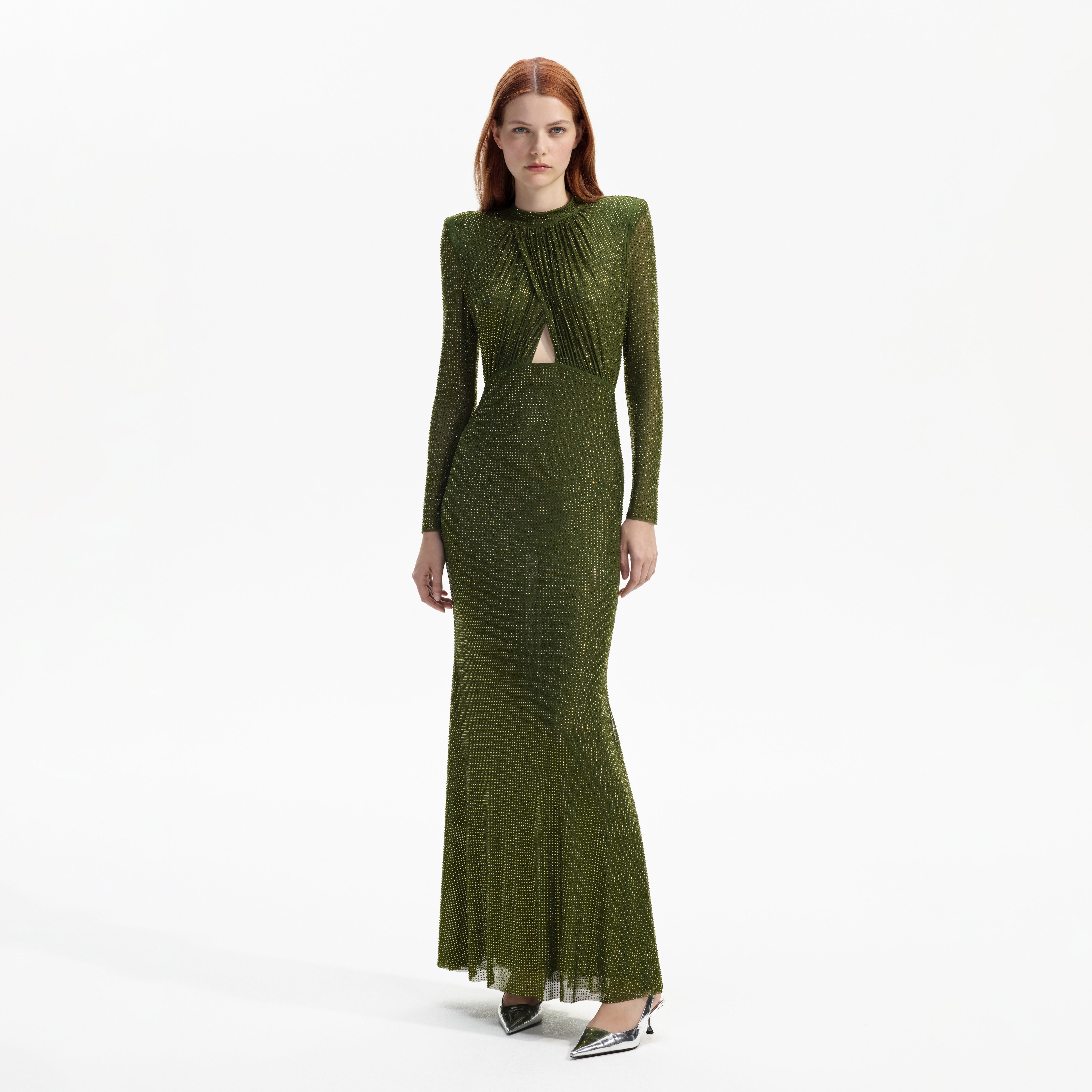 green emerald velvet dress CFLONGE Women's Casual Ribbed Knit High Neck Dress Long Sleeve Fall Dress  for Women 2026 Lightweight A Line Flare Dresses(Army Green,Small) at Amazon  Women's Clothing store