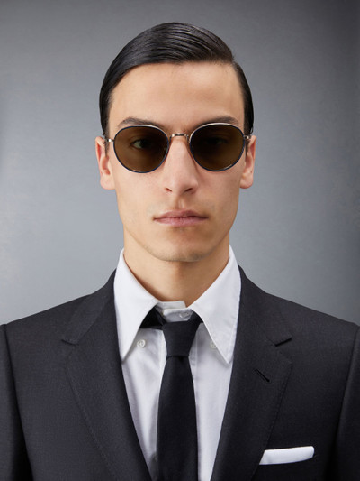 Thom Browne Titanium Round Sunglasses outlook