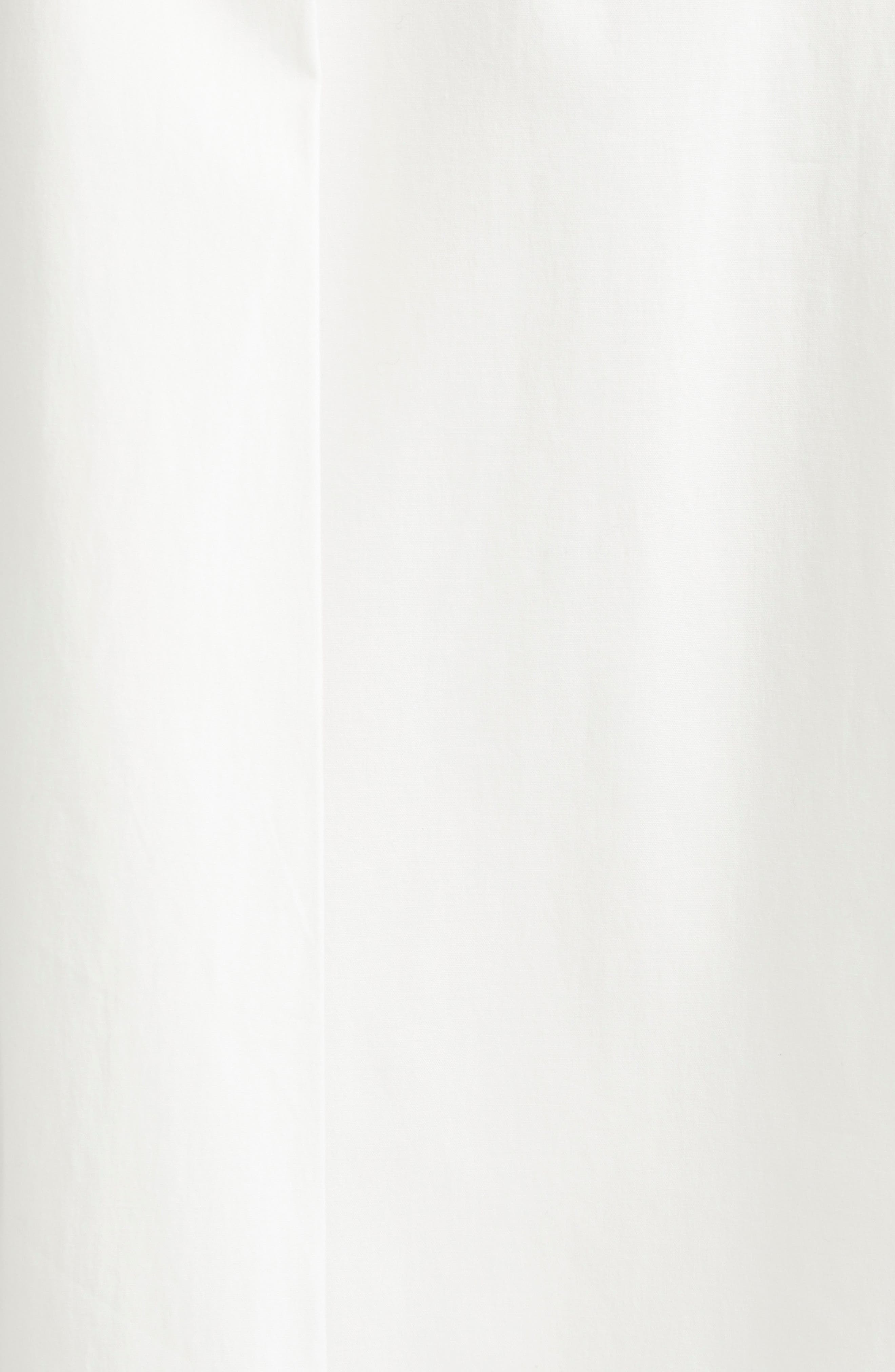 Proenza Schouler Laci Ladder Stitch Inset Pleated Stretch Cotton Poplin Skirt in White at Nordstrom - 7