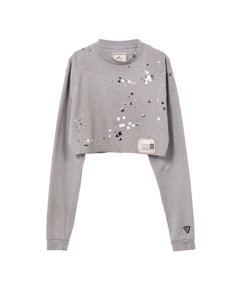 Embellished Cropped Long Sleeve T-shirt 28