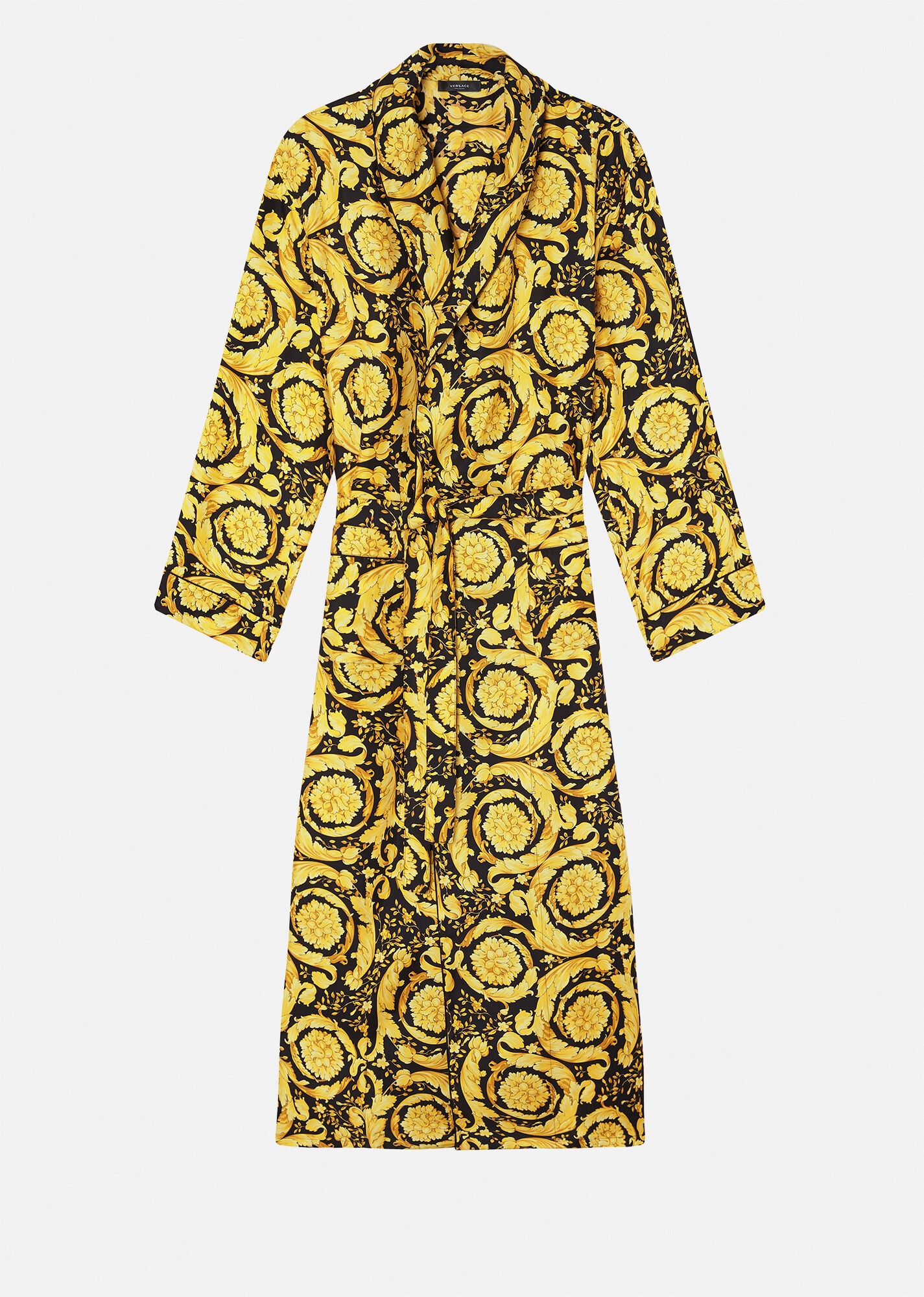 Barocco Print Silk Robe - 1