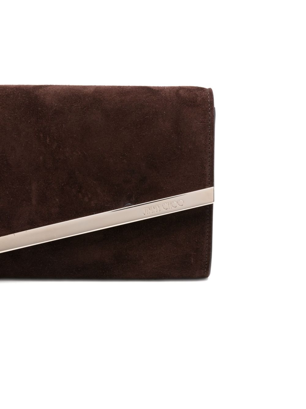 envelope suede clutch bag - 4