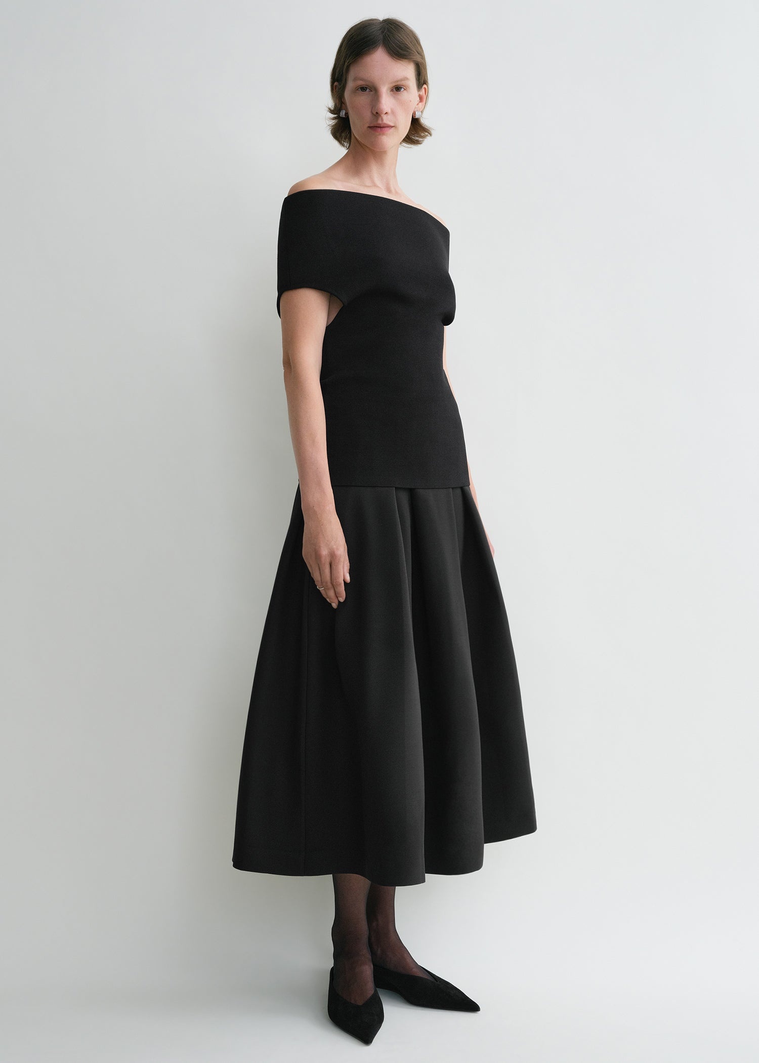 Double-knit top black - 3