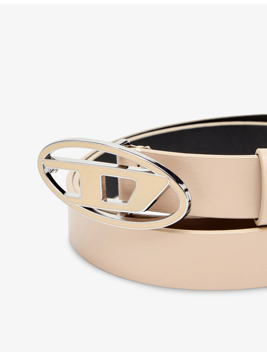 B-1DR Logo-Buckle Leather Belt - 3