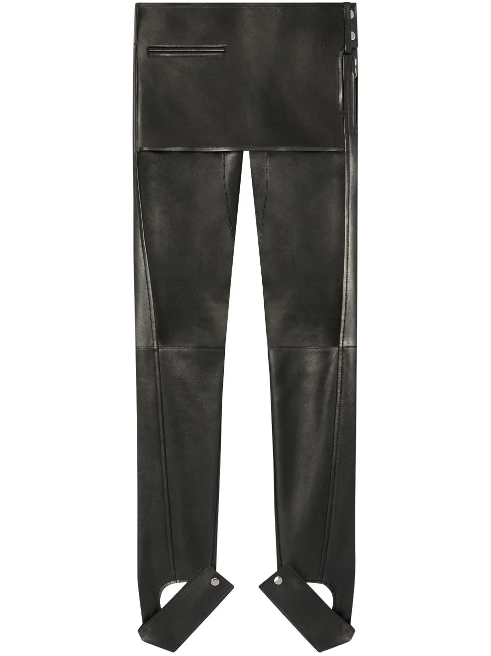 leather tapered trousers - 1