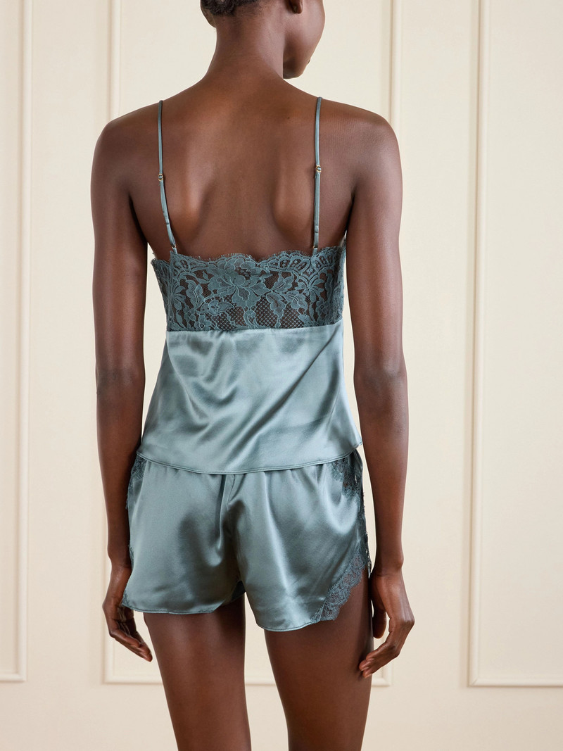 KIKI DE MONTPARNASSE Camille Cotton-blend Lace-trimmed Silk-satin Camisole outlook