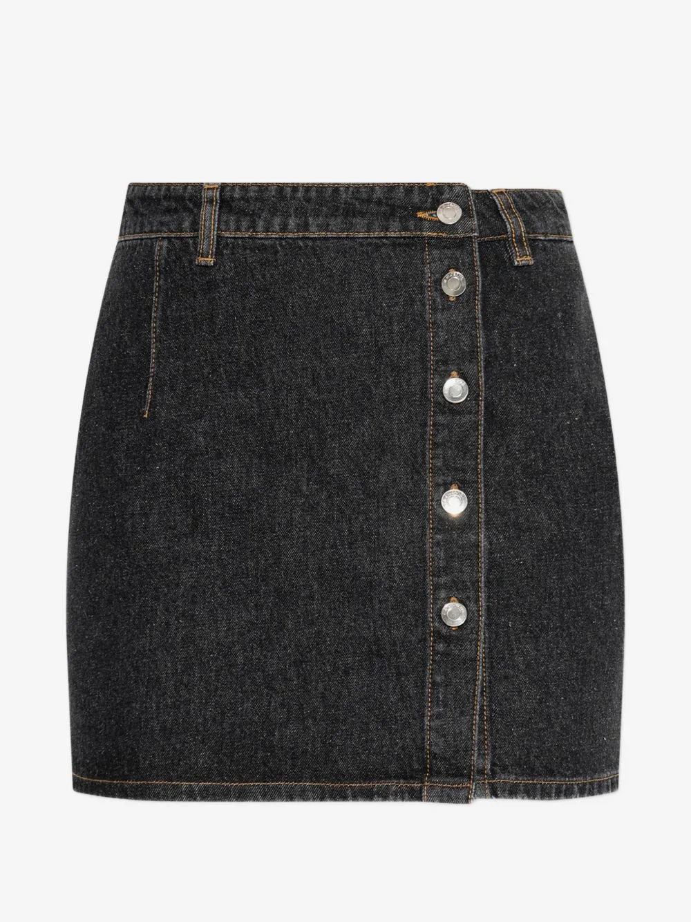 button-fastening mini denim skirt - 1