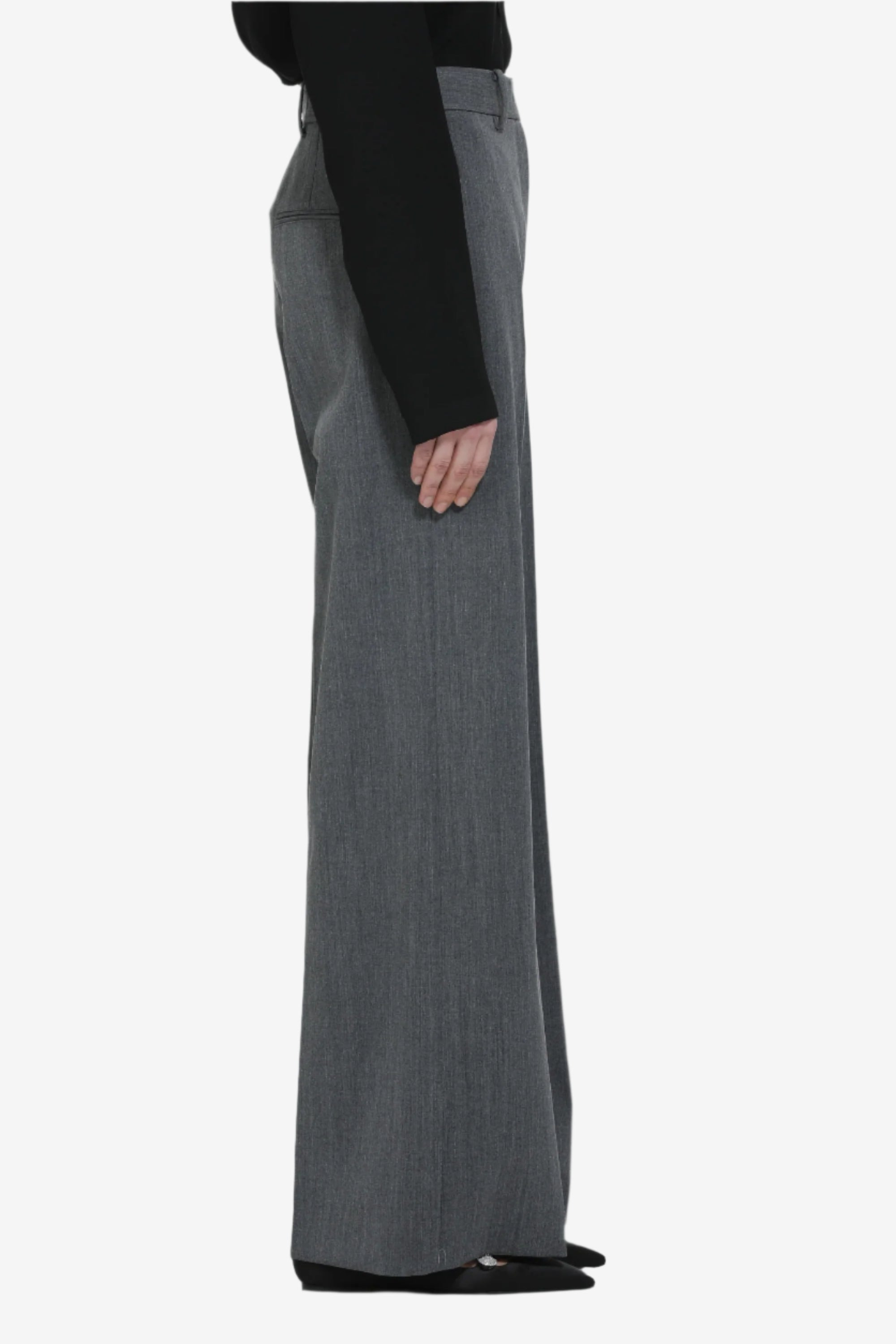 PALAZZO TROUSERS WITH BELT LOOPS - 3