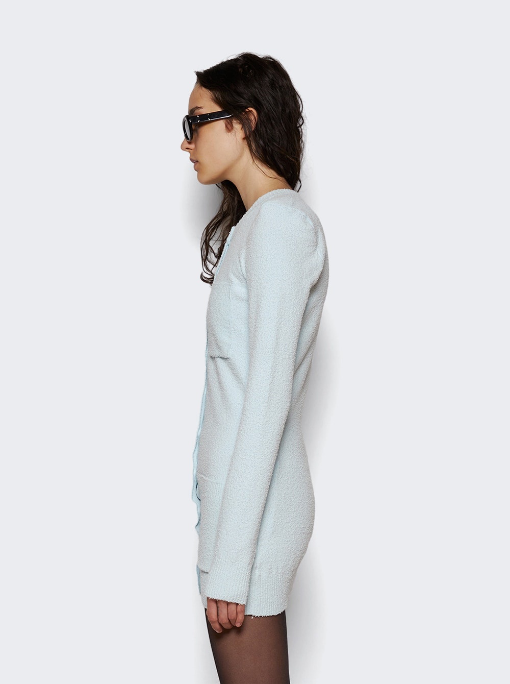 Knit Cardigan Ice Blue - 4