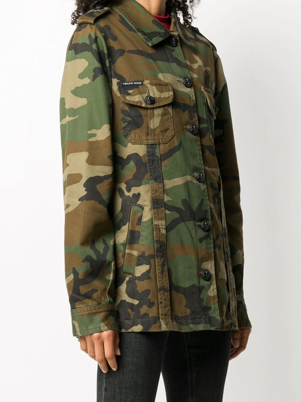 teddy bear camouflage-print parka - 3