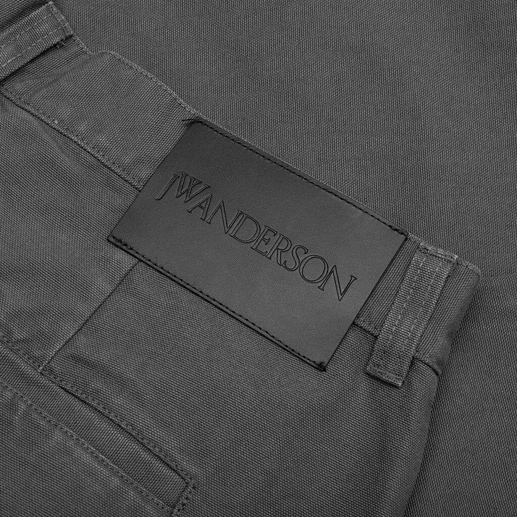 RELAXED CARGO TROUSERS - GREY - 4