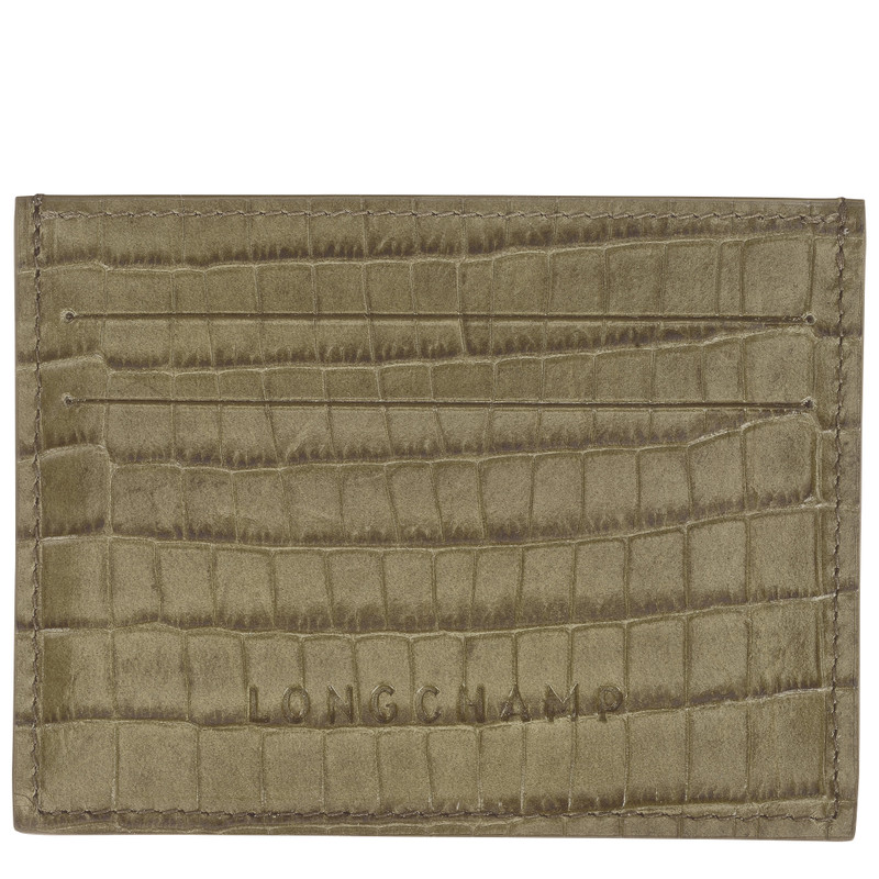 Longchamp Pocket Card holder Olive - Leather 1