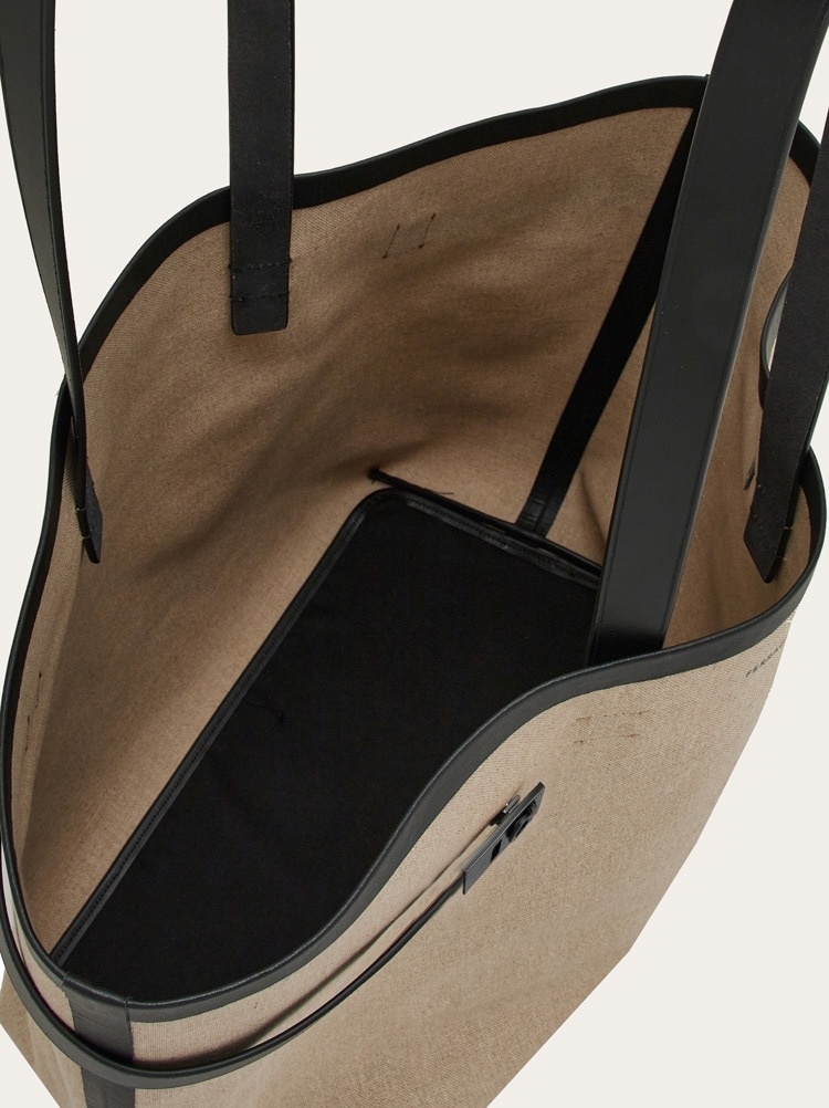 TOTE BAG WITH GANCINI BUCKLES (L) - 7