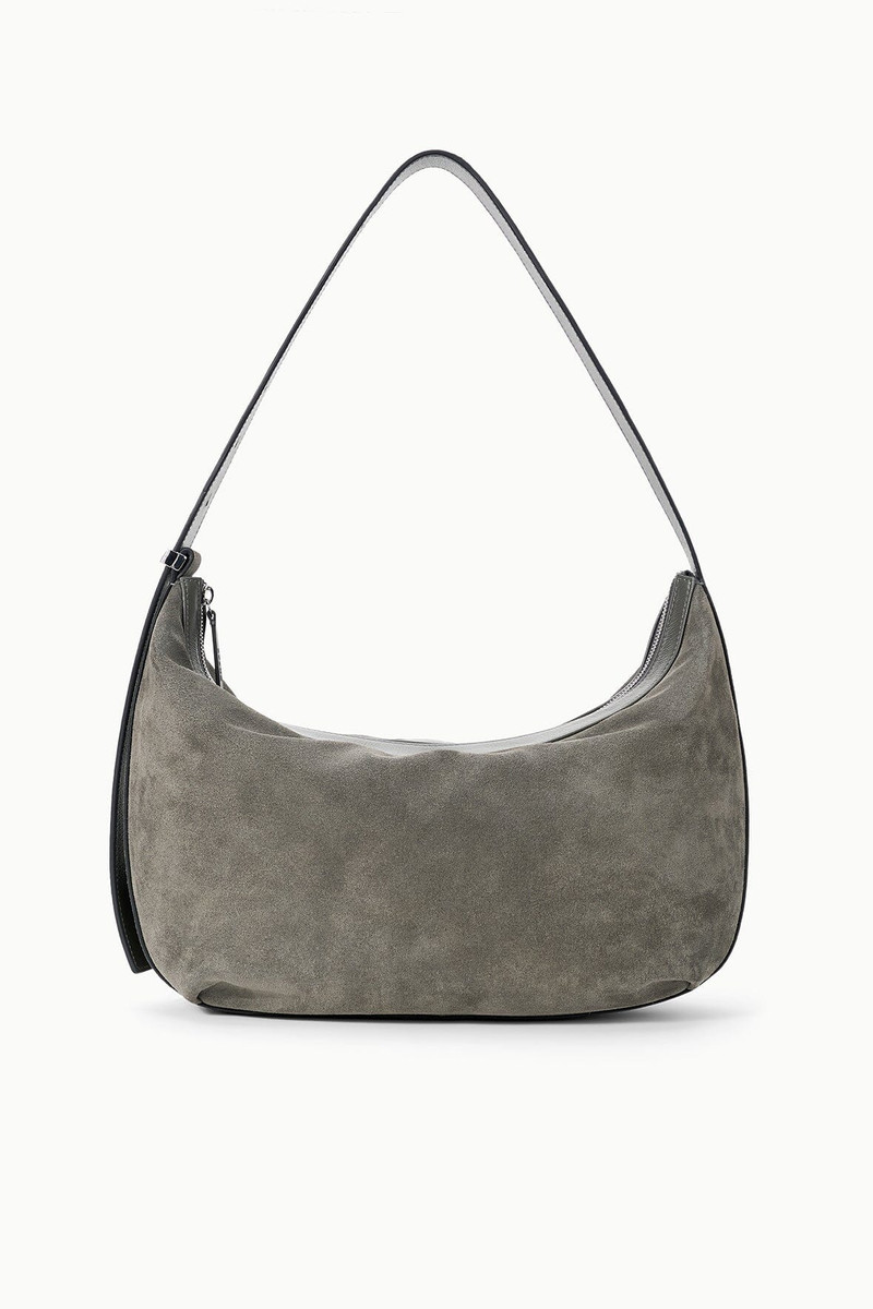 STAUD LARGE DEMY SHOULDER BAG STORM SUEDE 1