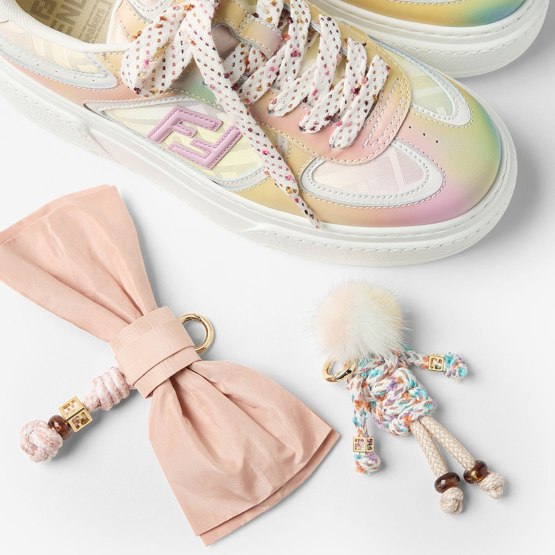 FENDI Fantastic Fendi Future Fendi Match Multicolor leather and technical fabric platform low-tops outlook