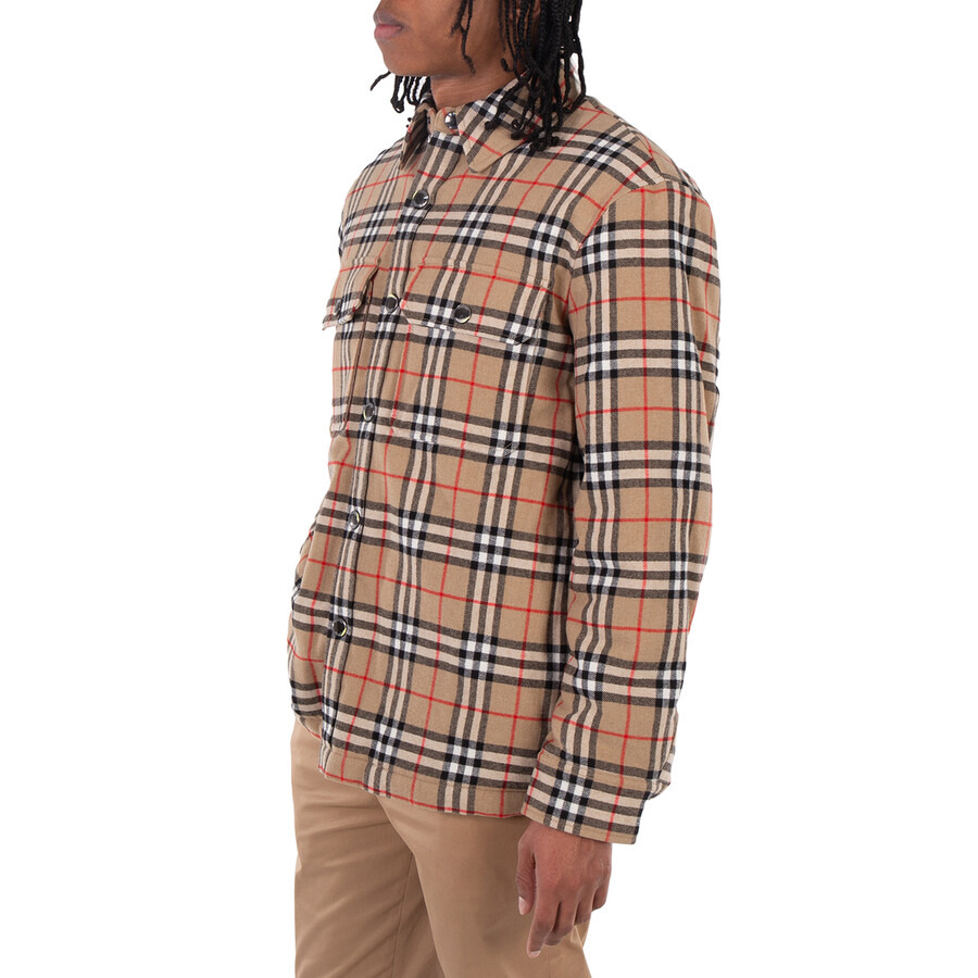 Burberry Archive Beige Vintage Check Wool Cotton Overshirt - 4